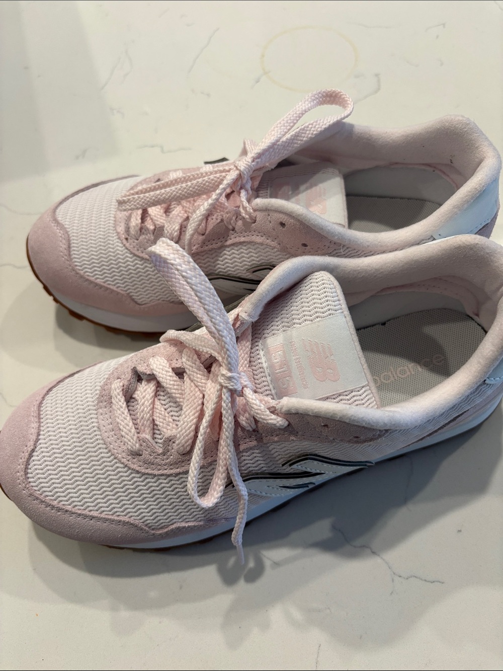 New Balance Women's Light Pink Mesh Lace-Up Sneakers